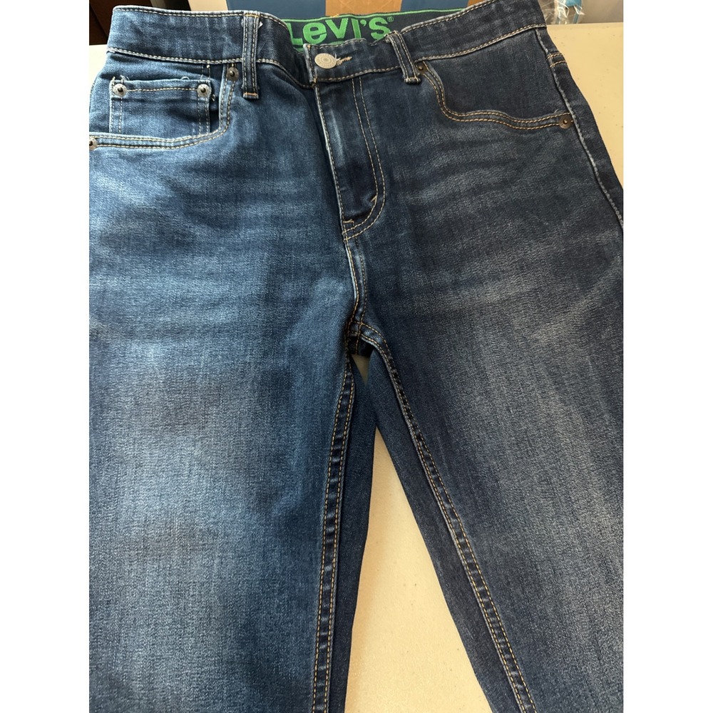 Levis 511 Slim Fit Jeans Dark Wash Blue Denim W28 L30 Size 16 Reg - Picture 8 of 9